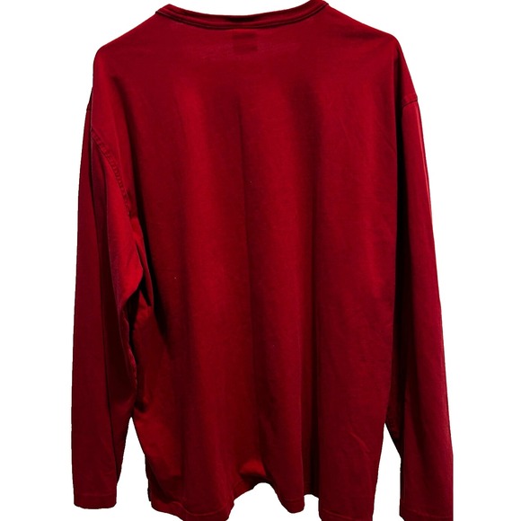 Brooks Brothers Men's Long Sleeve T-Shirt XL Cotton Red Crew Neck Tee Sheep Logo - Picture 3 of 6